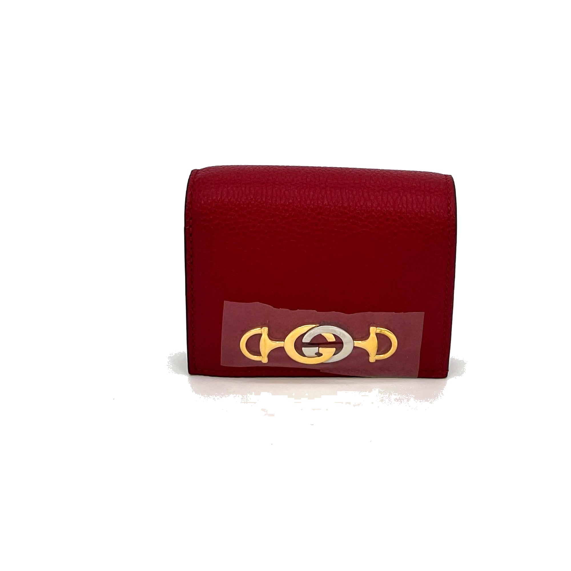 Gucci Zumi Mini Wallet in Red Leather with Gold-Tone Hardware