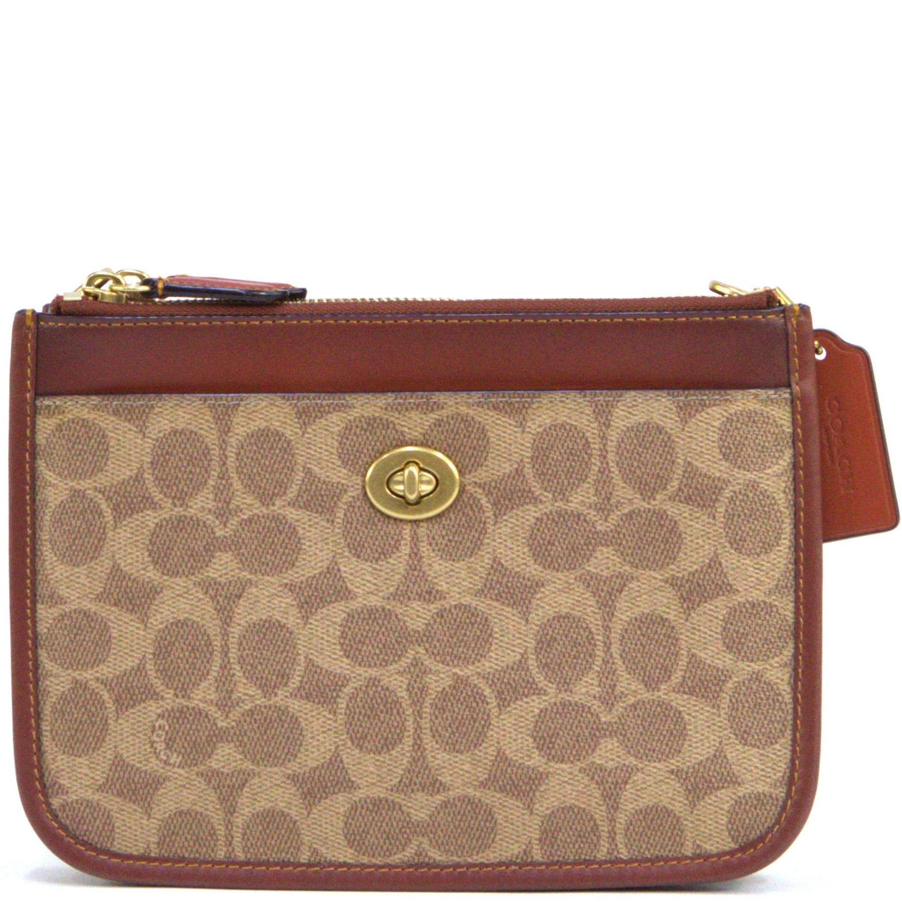 Coach Slim Turnlock Crossbody - Tan Rust