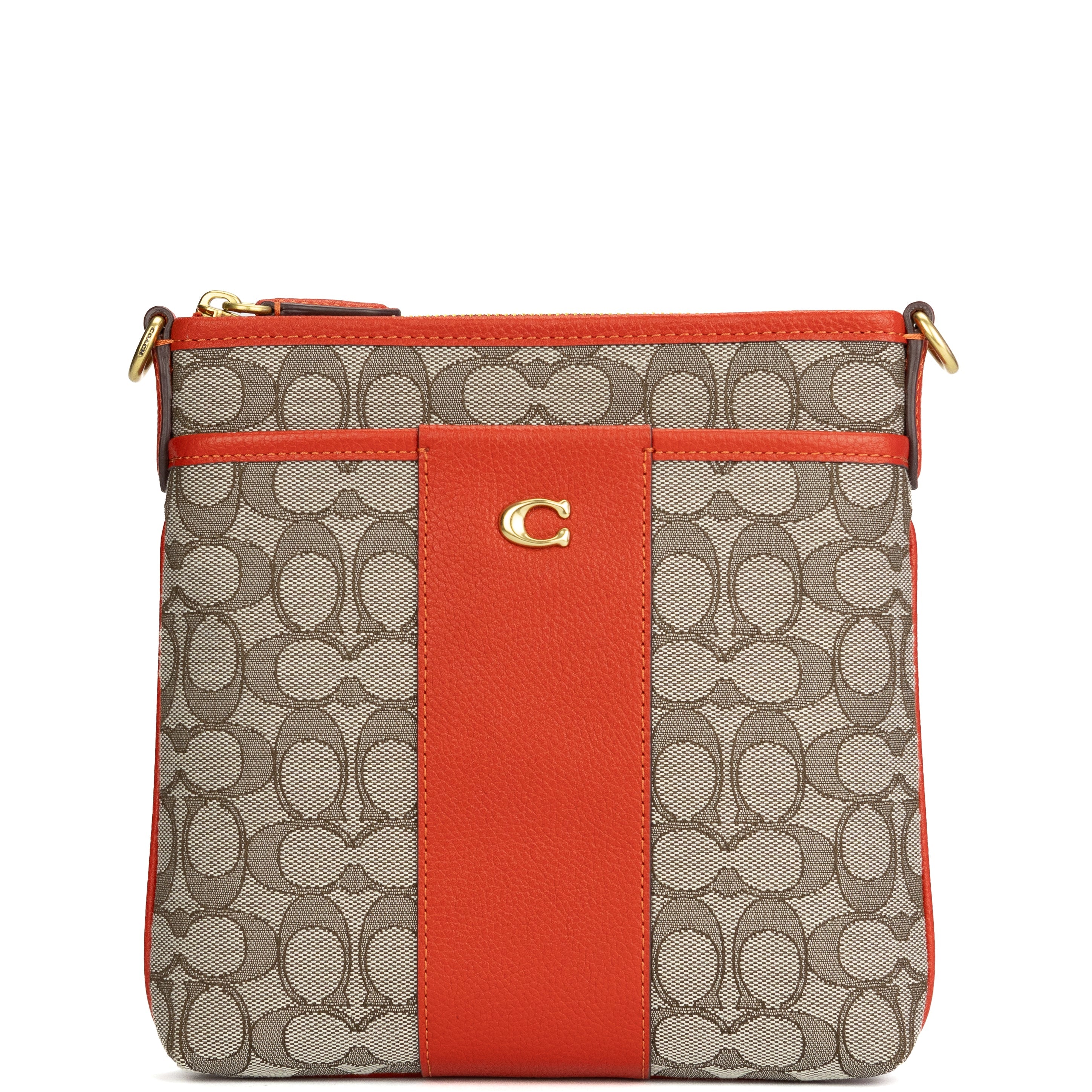 Coach Ladies Jacquard Kitt Coach Print Crossbody Bag