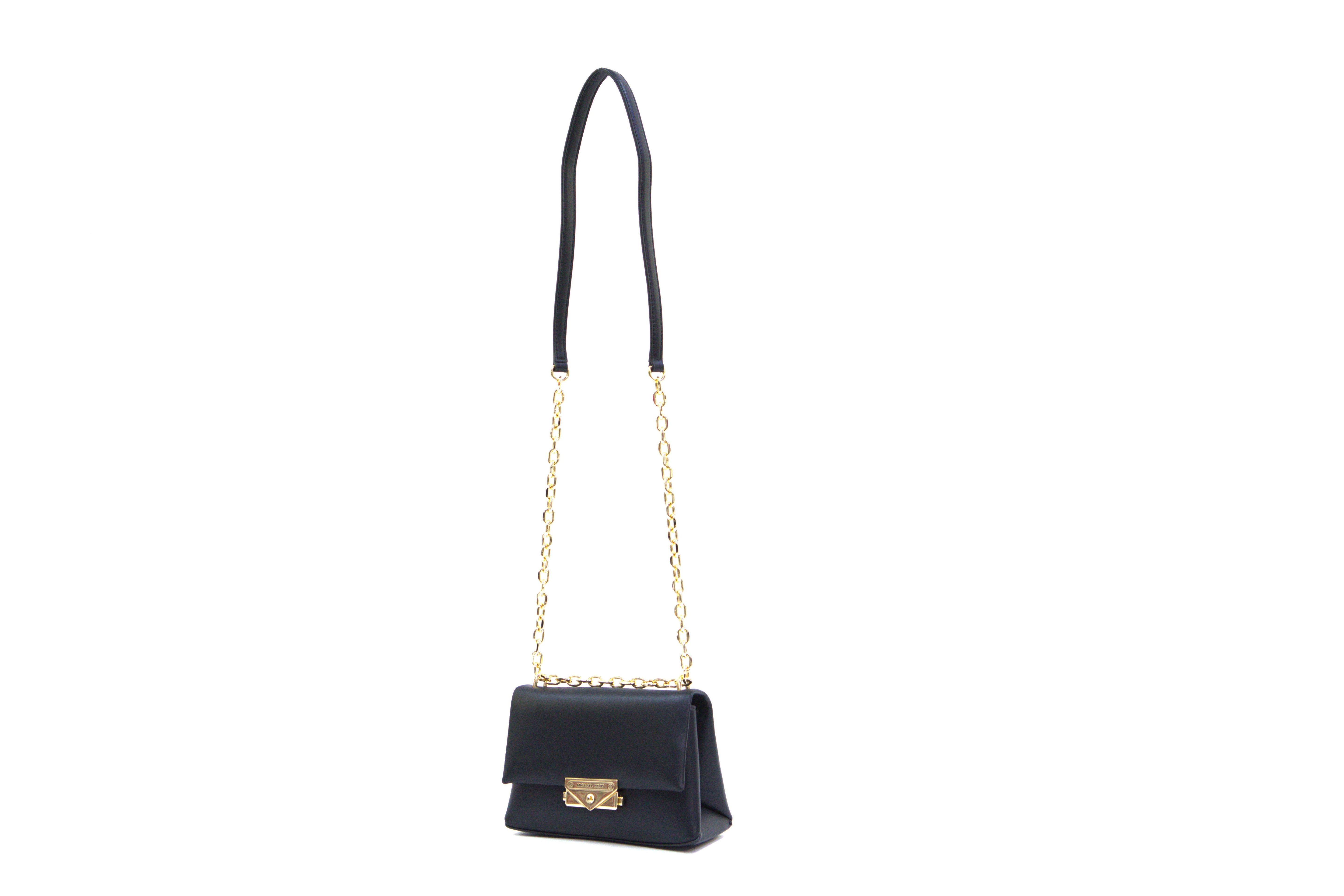 Michael Kors Cece Small Convertible Flap Crossbody Bag- Black