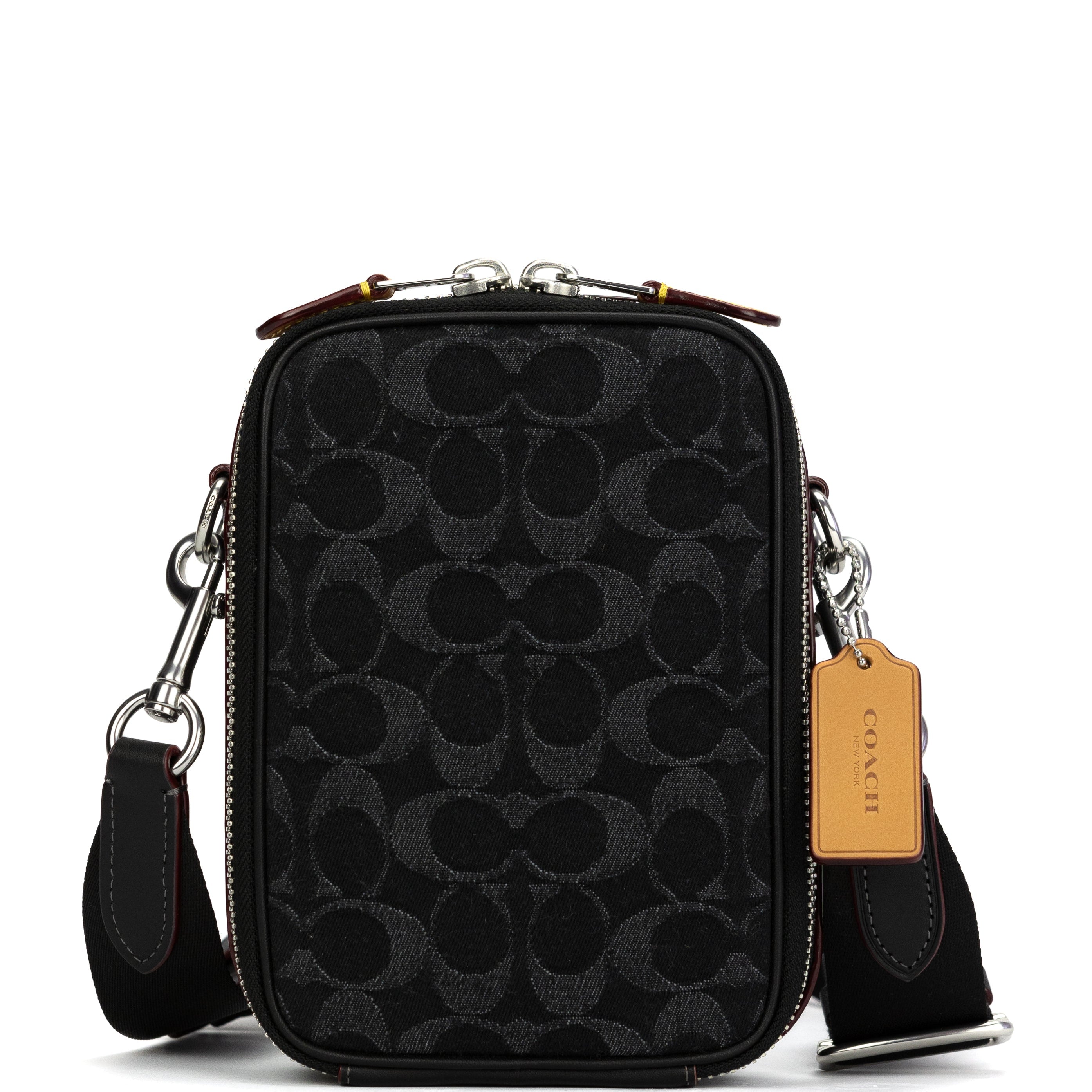 Coach Stanton Crossbody In Signature Denim - Silver/Black