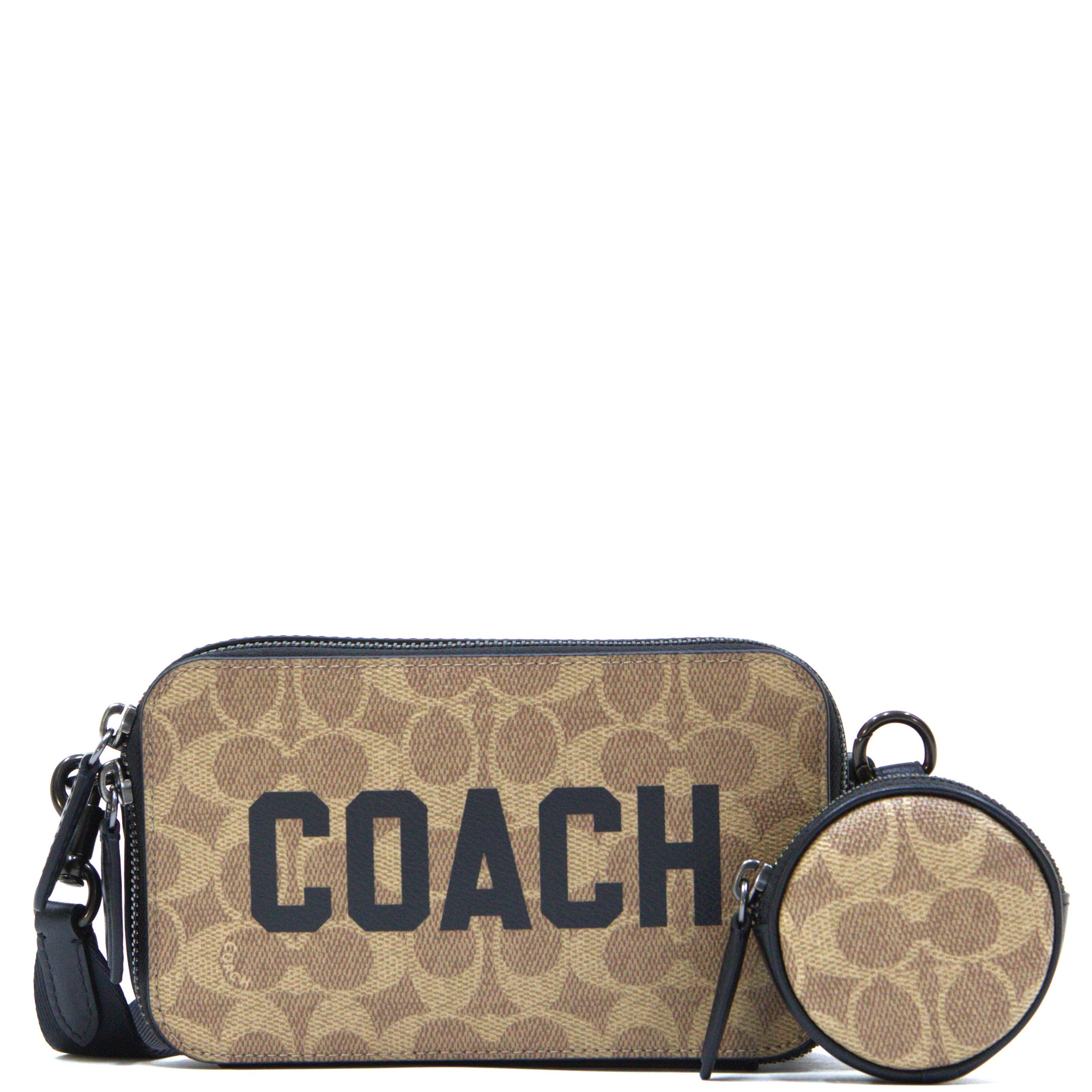 Coach Charter Crossbody Bag with Coach Graphic - Tan Multi