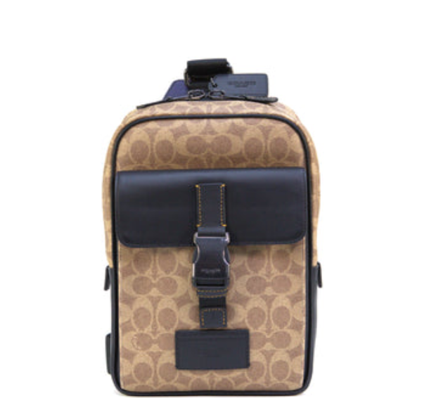 Coach Track Pack In Signature Canvas - Tan/Black