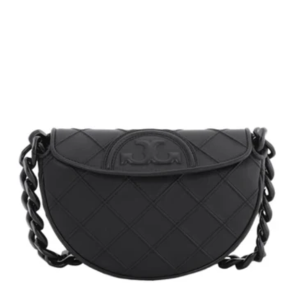 Tory Burch  Fleming Soft Mini Crescent Bag - Black