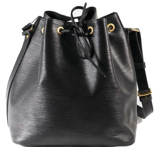 Louis Vuitton Petite Noe Drawstring Bag Black Epi Leather