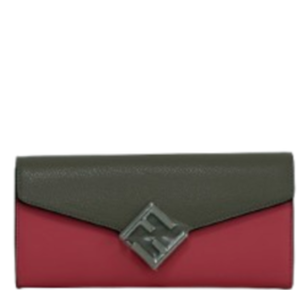 Fendi Pink Dalia/Tortora Leather Continental Wallet