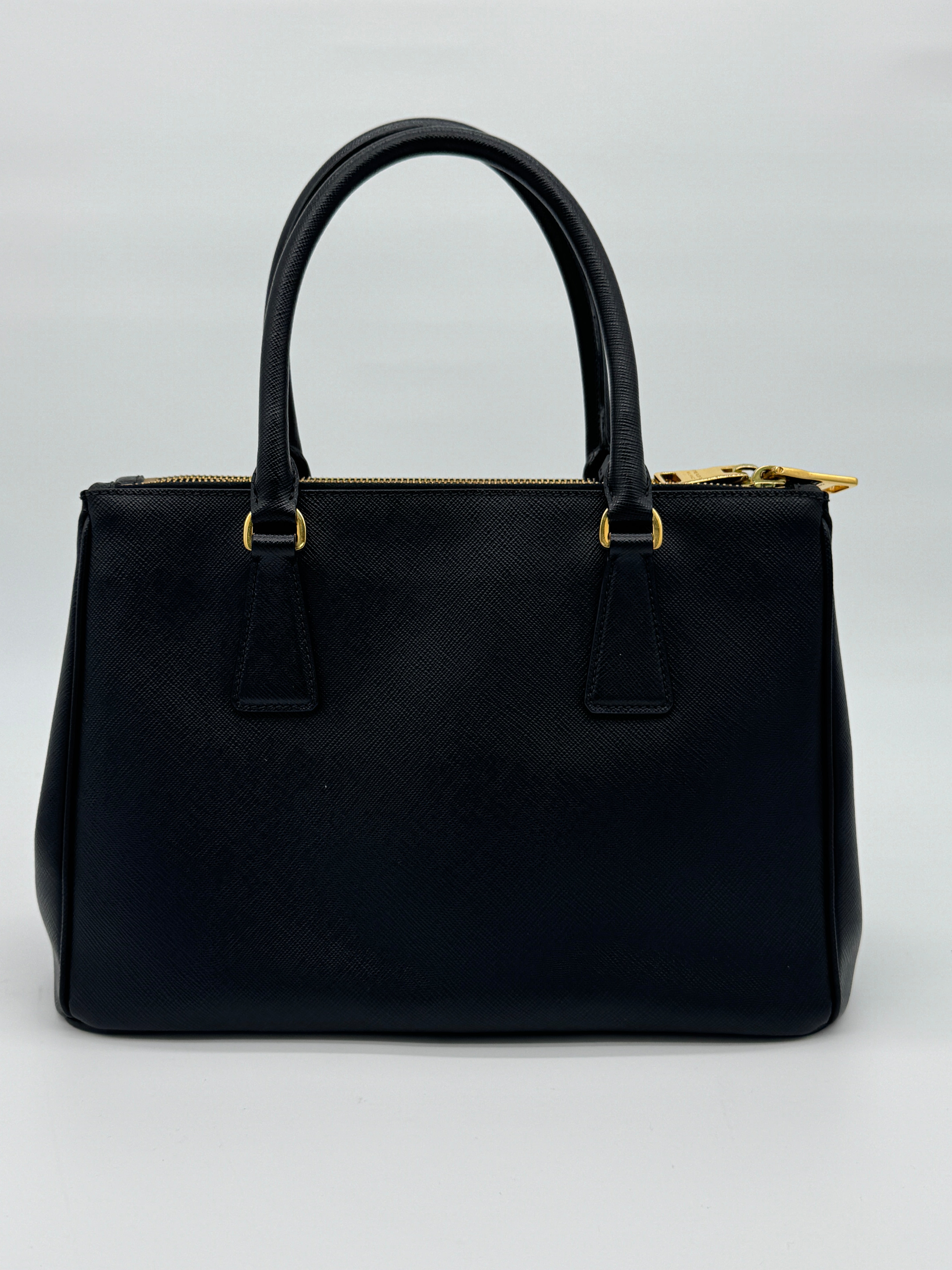 Prada Galleria Medium Black Saffiano Leather Tote Bag