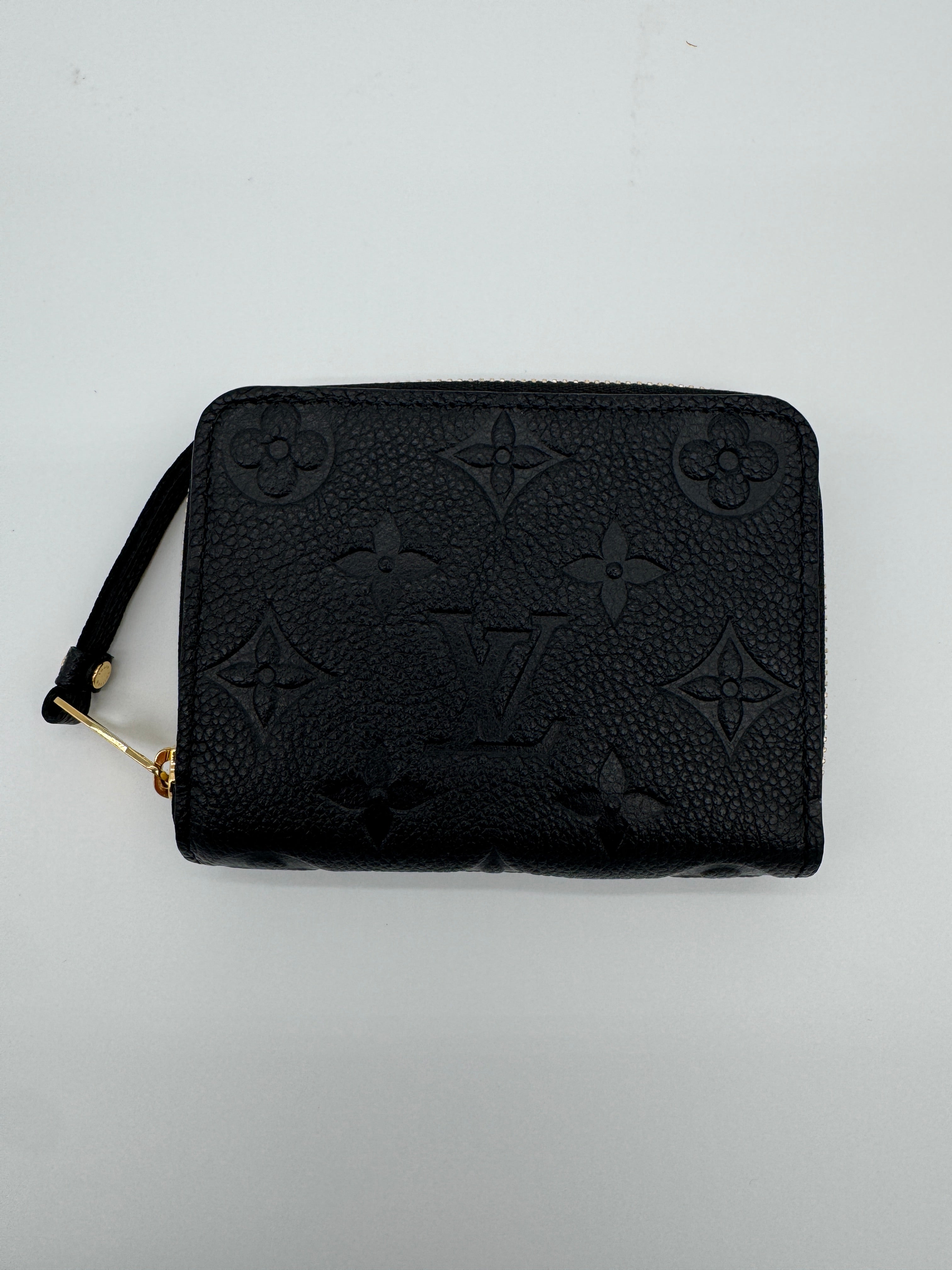 Louis Vuitton Zippy Coin Purse Black Monogram Empreinte Leather Wallet