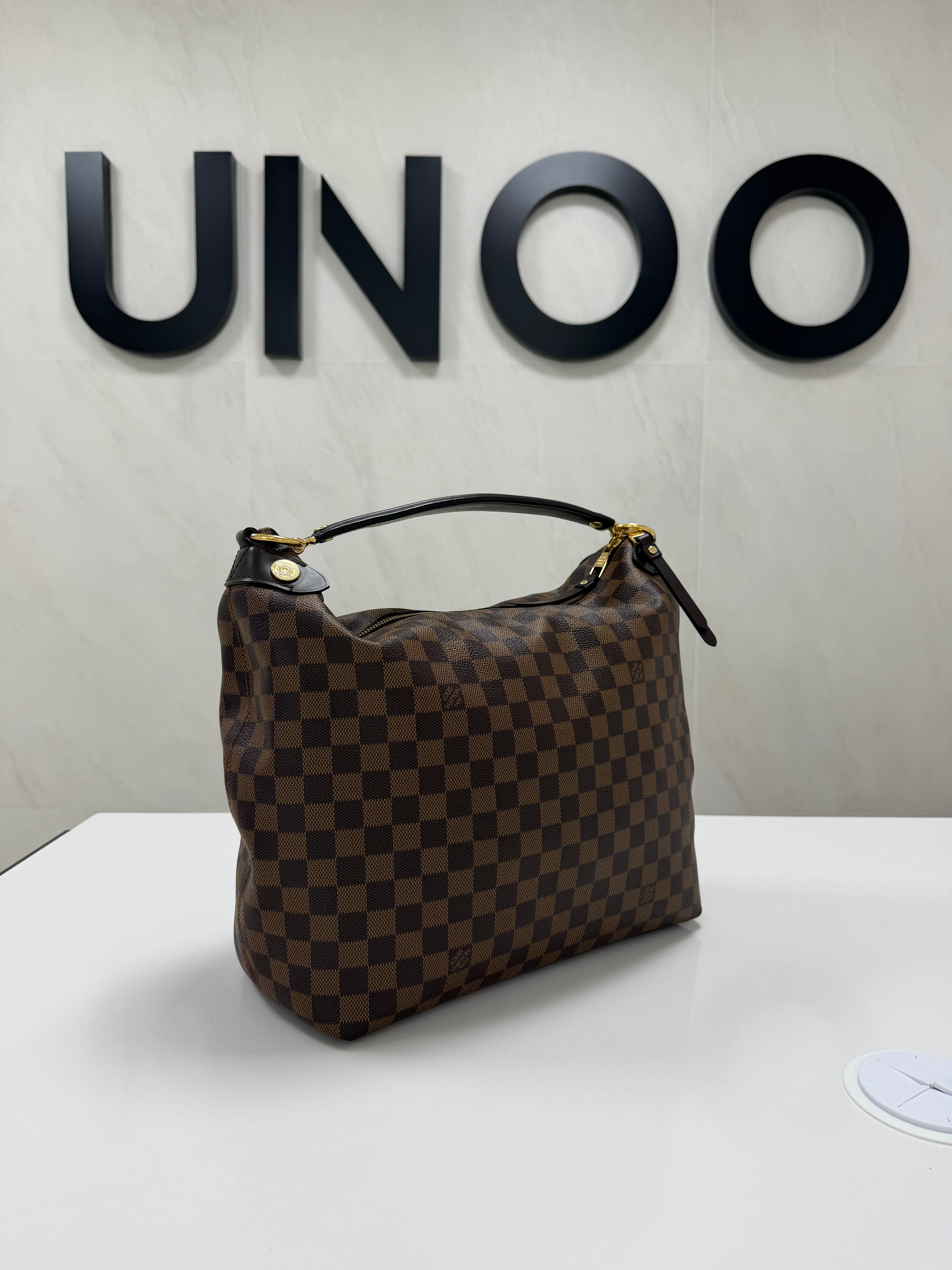 Louis Vuitton Duomo Hobo Damier Ebene Canvas Shoulder Bag
