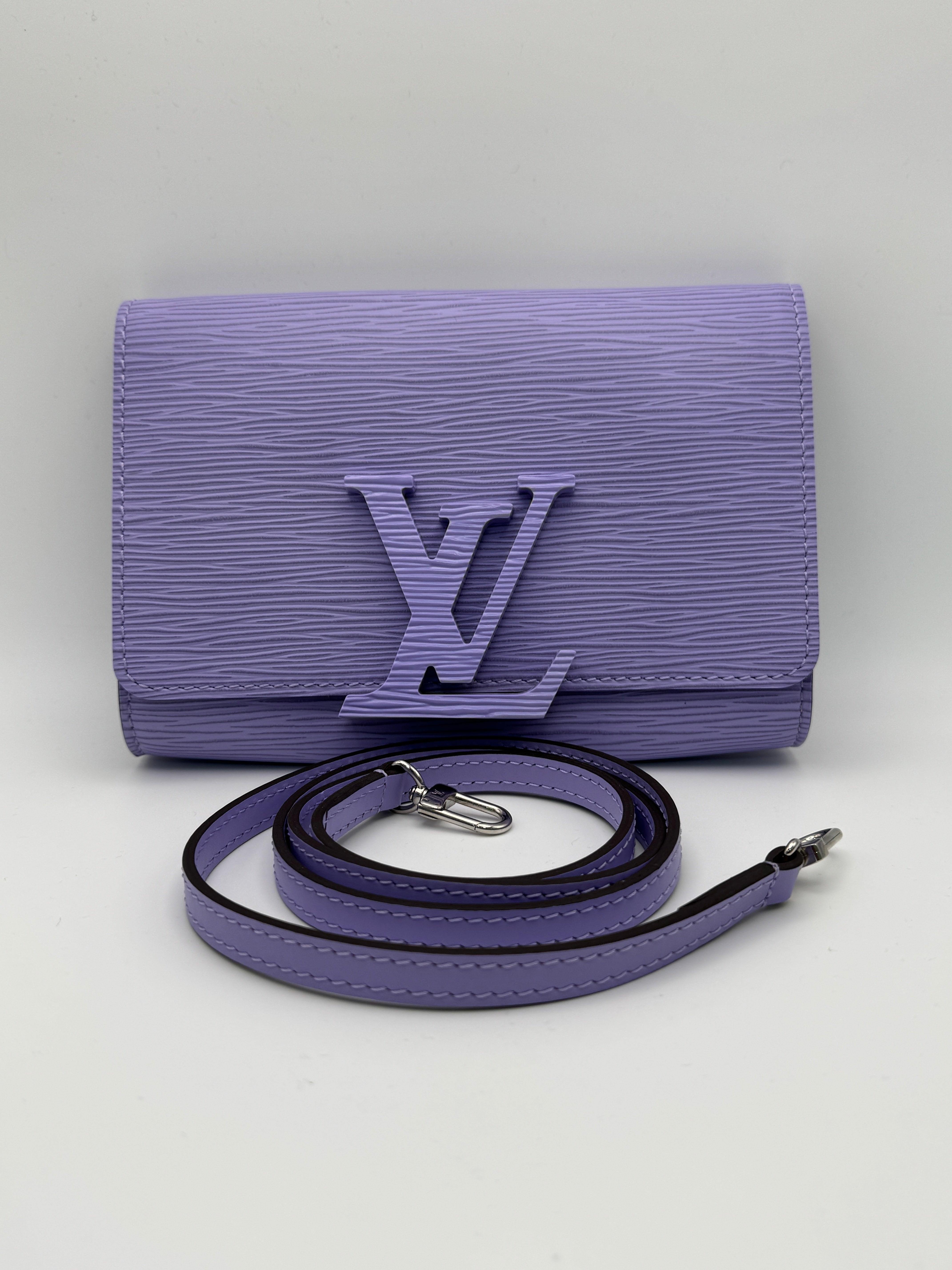 Louis Vuitton Louise PM Lilas Epi Leather Clutch Crossbody Bag