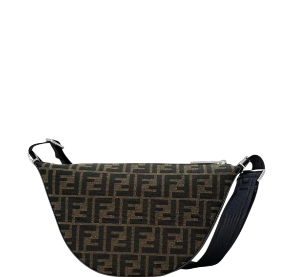 Fendi Jacquard  Crossbody  Brown - Pristine Condition