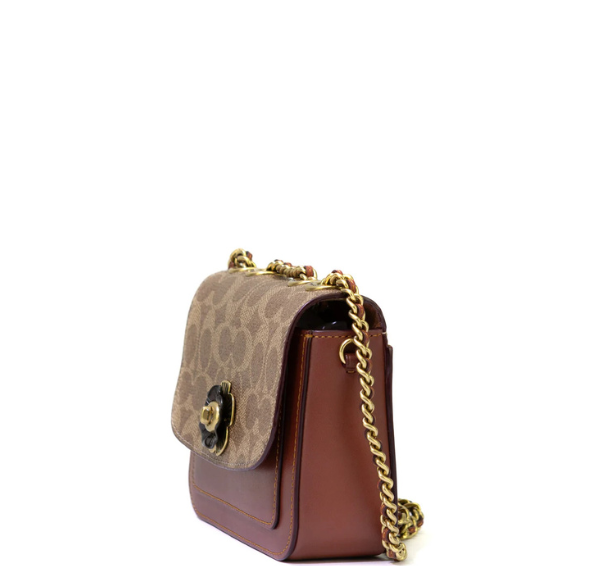 Coach Women's Coated Canvas Signature Madison Shoulder Bag - Tan Rust