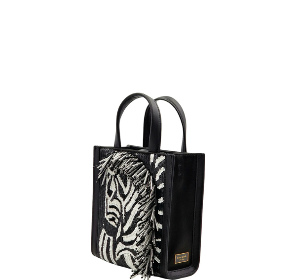 Kate Spade New York Manhattan Zebra Embellished Mini Tote