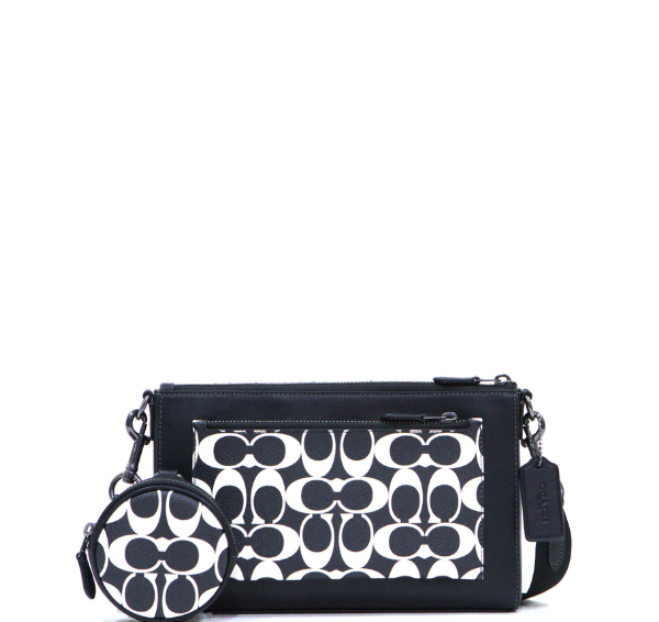 Coach Holden Crossbody In Signature Canvas - Gunmetal/Black/Chalk
