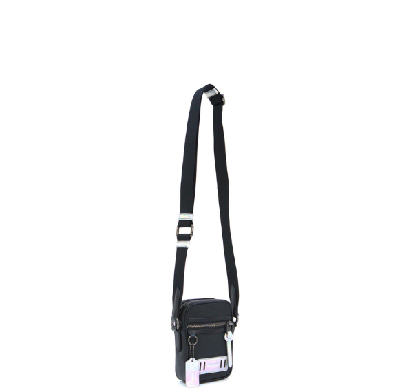 Coach Men's Black Shoulder Terrain Reflective Crossbody Bag - Black