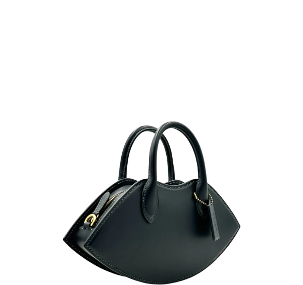 Coach Lip Top-Handle Crossbody Handbag Purse- Black