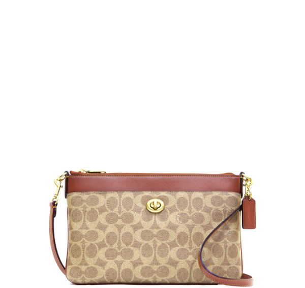 Coach Polly Signature Crossbody - Tan/Rust