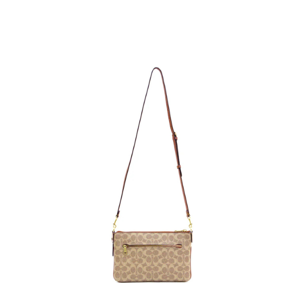 Coach Polly Signature Crossbody - Tan/Rust