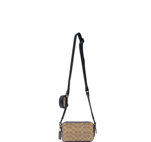 Coach Charter Crossbody Bag with Coach Graphic - Tan Multi