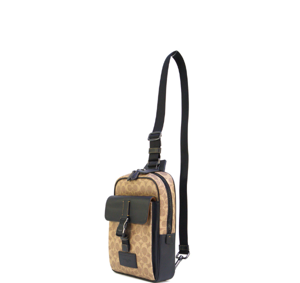 Coach Track Pack In Signature Canvas - Tan/Black