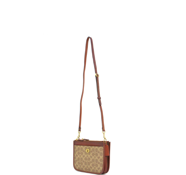Coach Slim Turnlock Crossbody - Tan Rust