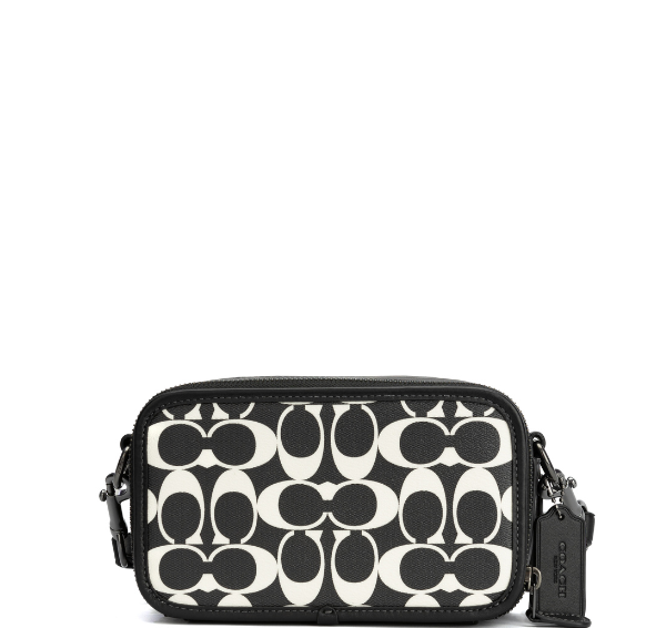 Coach Wyatt Crossbody In Signature Canvas - Gunmetal/Black/Chalk