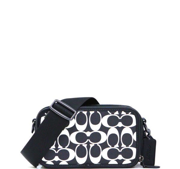 Coach Wyatt Crossbody In Signature Canvas - Gunmetal/Black/Chalk